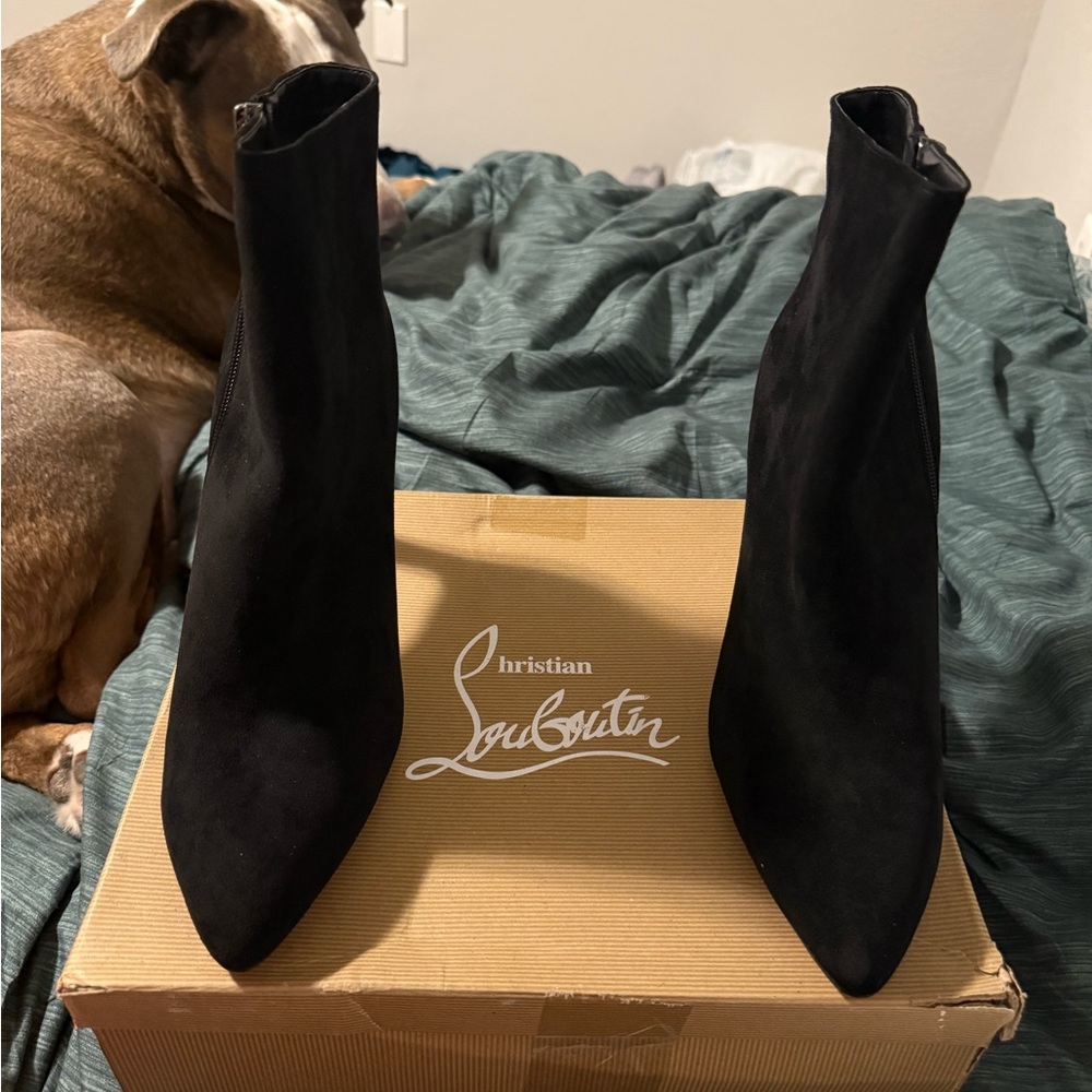 Christian Louboutin Elegant Black Heeled Boots